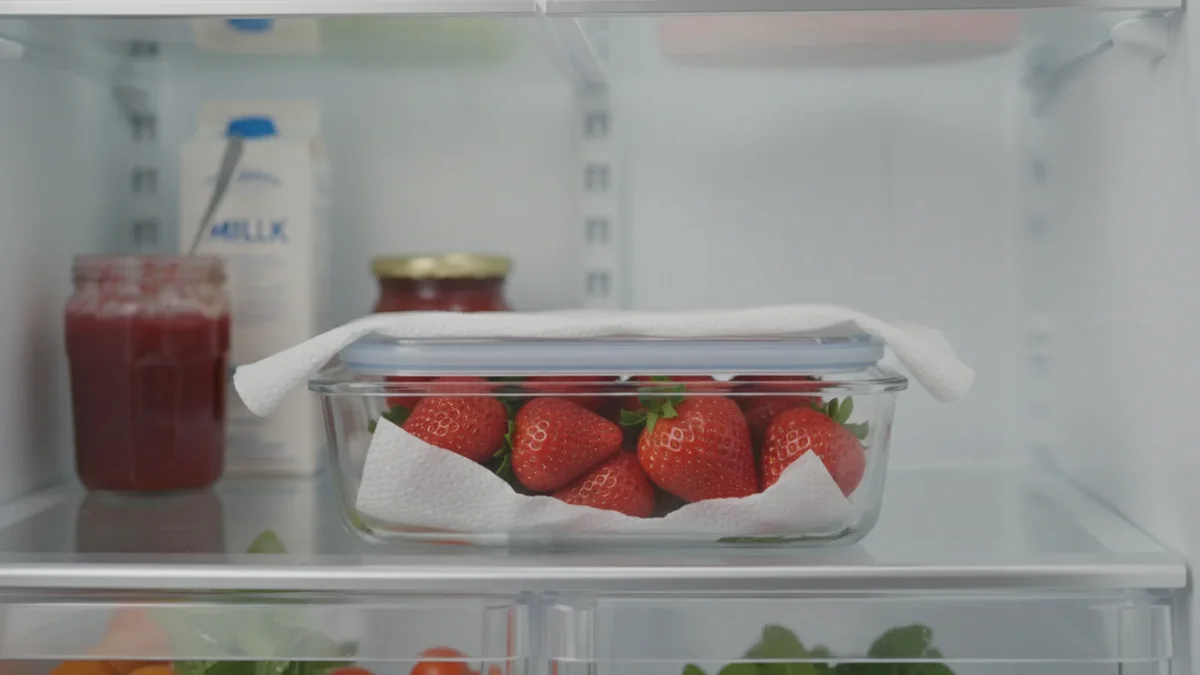 Dette nemme trick med papir holder jordbær friske i køleskabet en hel uge