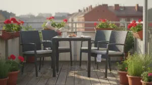 Prisvenligt hit til altan og terrasse: Havesæt til 4 personer under 2000 korun