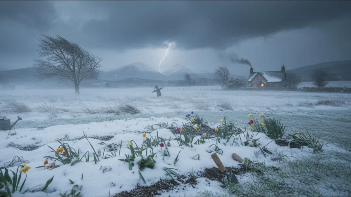 Vinterens retur i april: Sne, frost og stormende blæst i weekenden