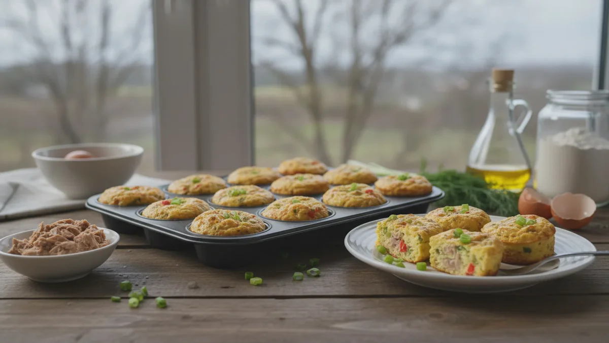 Har du en muffinform? Bag salte mini-flans med tun på 40 minutter