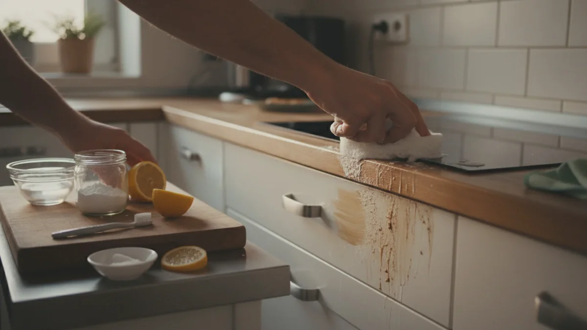 Dette enkle trick fjerner effektivt fedt fra køkkenskabe