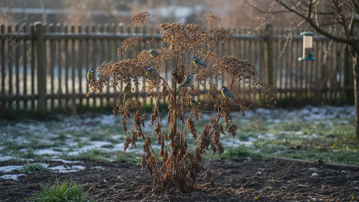Denne ene plante gør haven til en vinterkantine for mejser