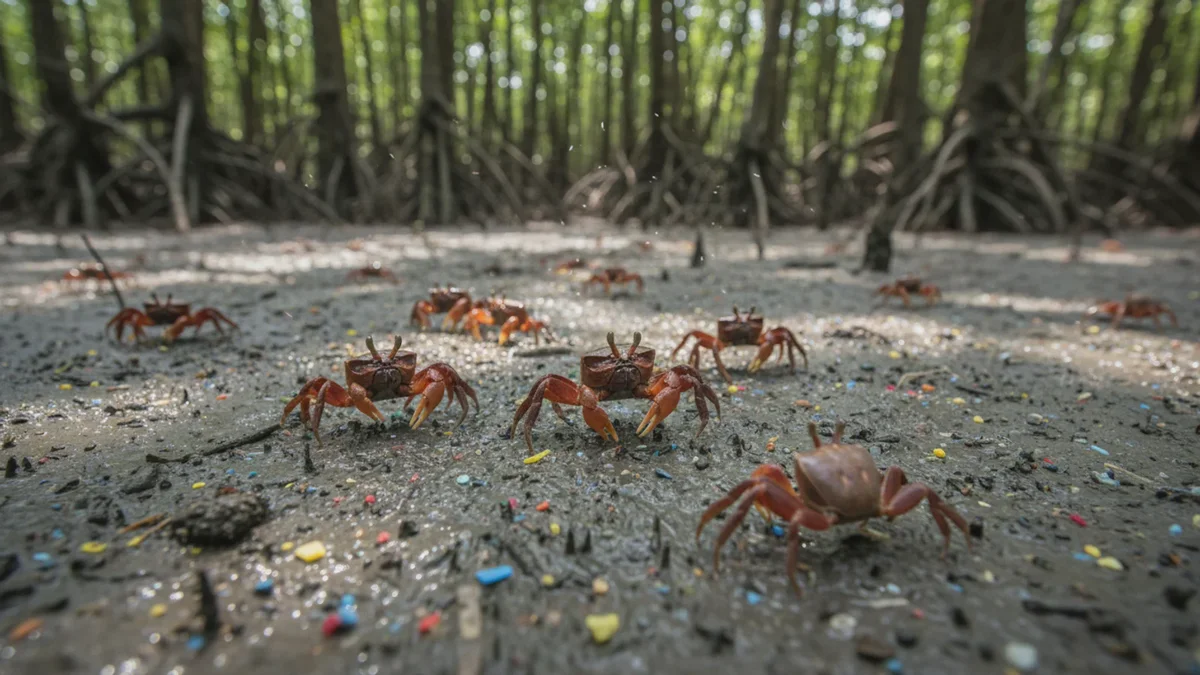 Krabber knuser plastikaffald til støv: Det kan ende på din middagstallerken