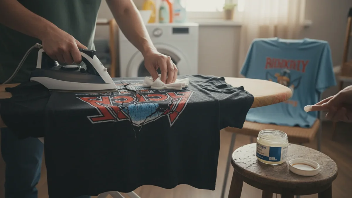 Dette enkle produkt fra badeværelset redder krakelerede print på t-shirts