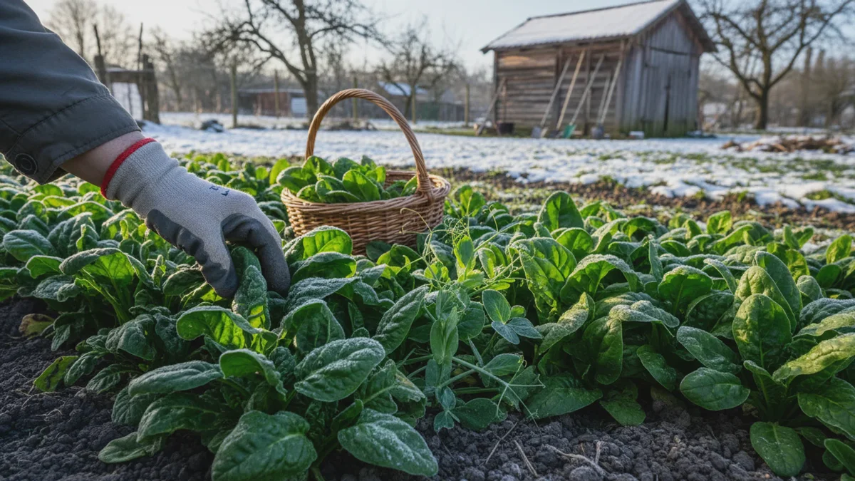 Du kan høste denne vinterspinat allerede i marts. Frost er intet problem