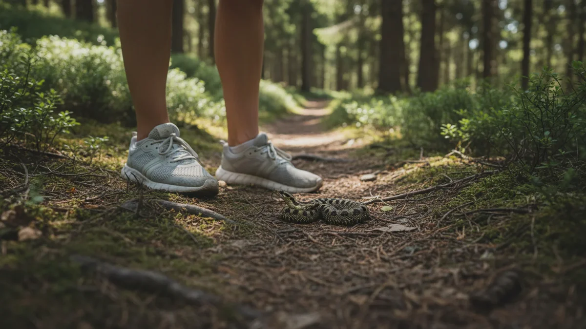 Går du i skoven og bjergene i sneakers? Denne fejl lokker slanger til
