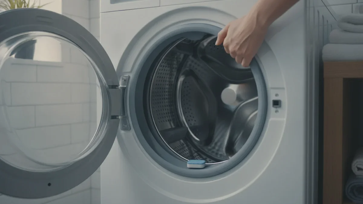 Opvasketablet i en tom vaskemaskine ved 60 grader er et overraskende effektivt trick mod belægninger og grimme lugte