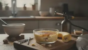 Perfekt fra ovnen: Sådan laver du en fløjlsblød banan crème brûlée derhjemme