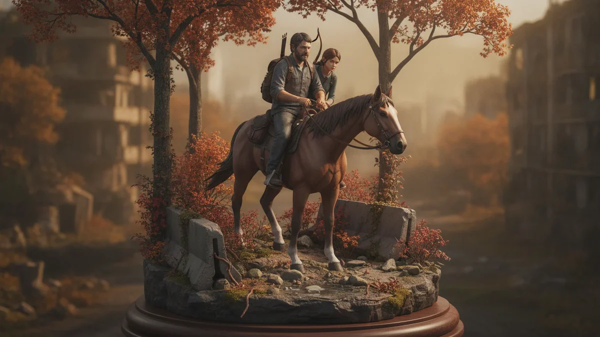 Fans af The Last of Us får en sjælden statue af Joel og Ellie