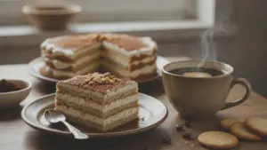 Kiksekage med kaffe uden bagning: cremet dessert til enhver anledning