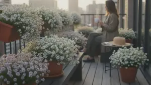 En nem blomst, der spreder en naturlig sommerduft på hele altanen