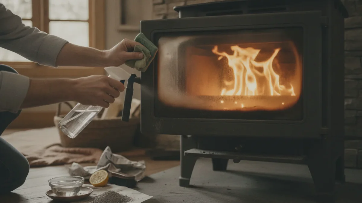 Smart trick til perfekt rent brændeovnsglas: uden aske og klaret på få sekunder