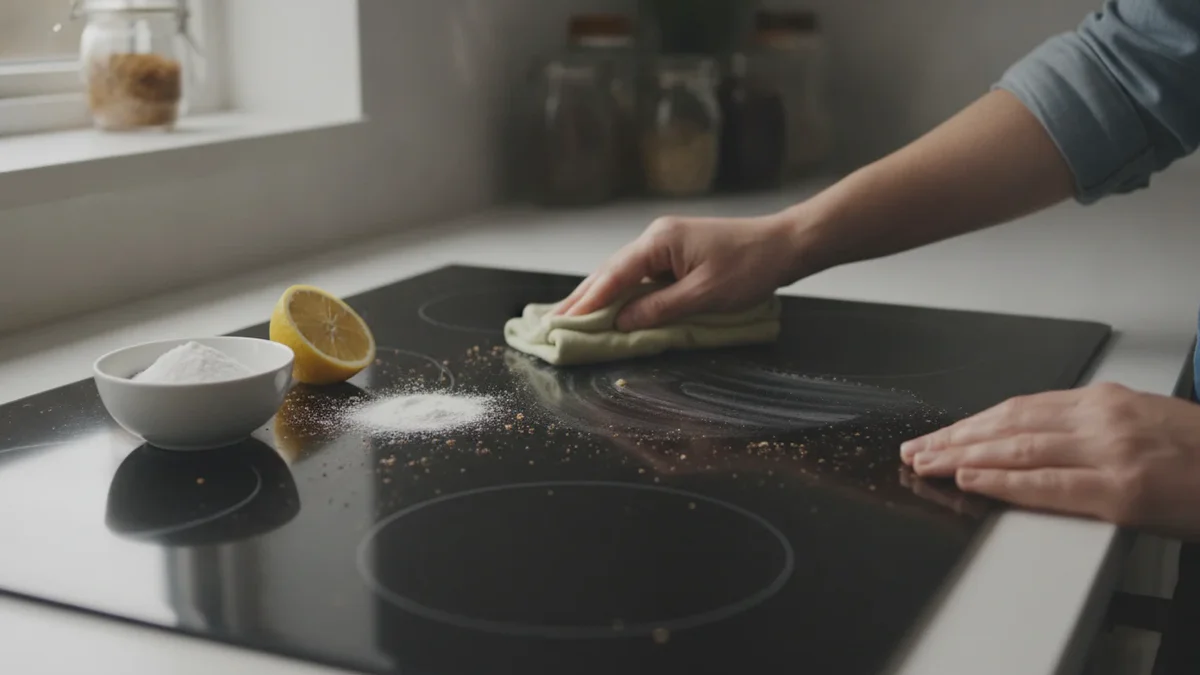 Sådan rengøres en fastbrændt kogeplade med én helt almindelig køkkeningrediens